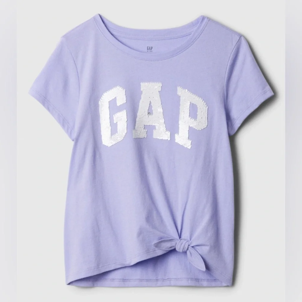 Gap - NEW - Kids Logo Knot-Tie T-Shirt. Color: Fresh Lavendar. XXL (14-16)